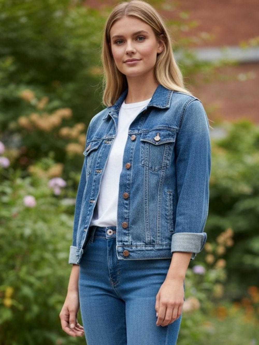 Madewell Blue Denim Jean Jacket Classic Trucker Style Women’s Size Small✨